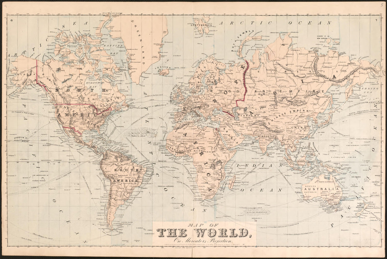 World from Atlas of Saginaw County, Michigan : from Recent and Actual Surveys and Records 1877 by Relic Map Company
