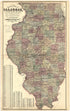 Sectional Map of Illinois from Atlas Map of Greene County, Illinois 1873 by Relic Map Company