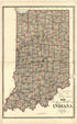 New Sectional and Township Map of Indiana 1879 from Atlas of Bartholomew County, Indiana : to Which Are Added Various General Maps, History, Statistics, Illustrations, & C. & C. & C by Relic Map Company
