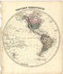 Western Hemisphere from Atlas of Bartholomew County, Indiana : to Which Are Added Various General Maps, History, Statistics, Illustrations, & C. & C. & C 1879 by Relic Map Company
