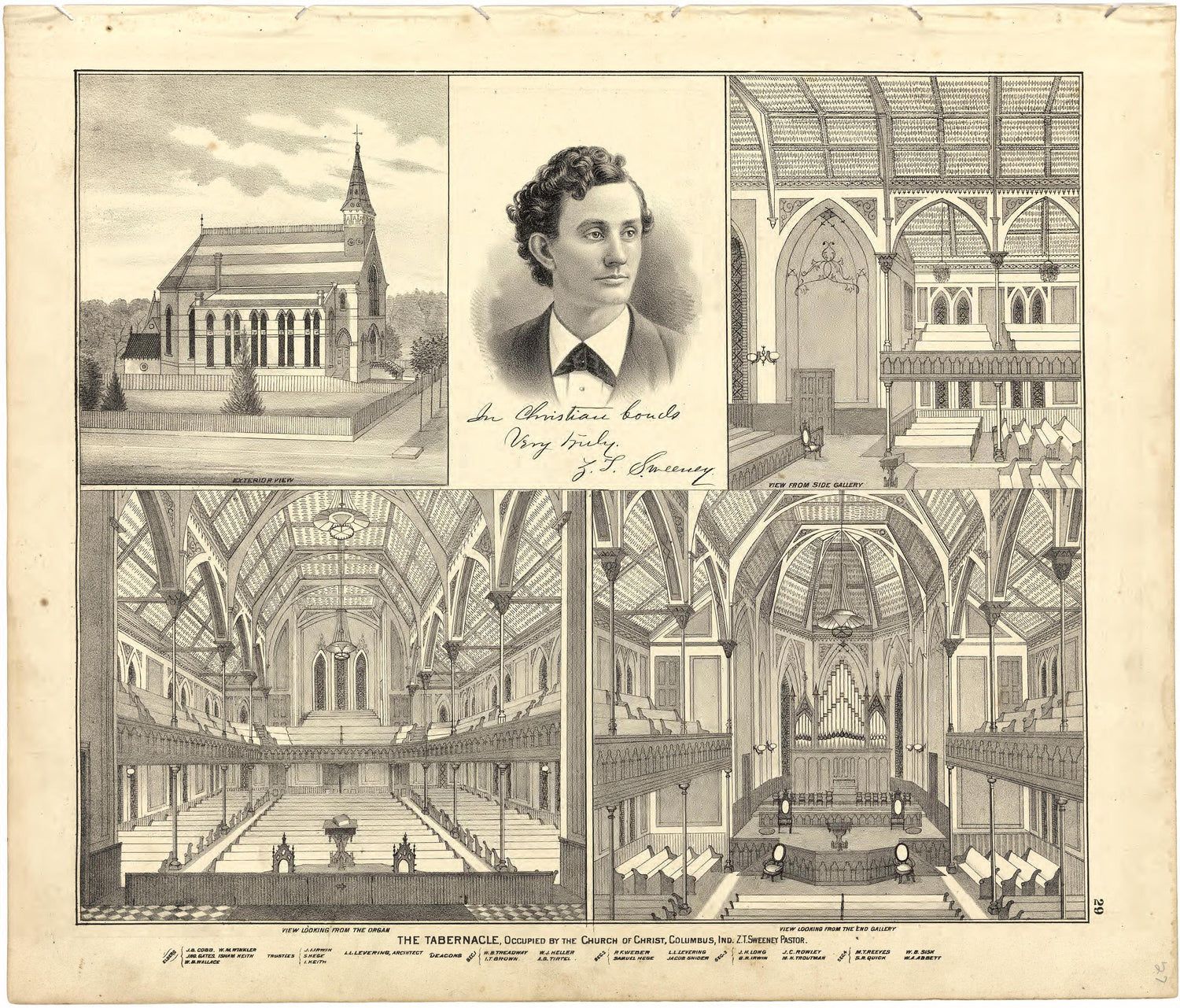 The Tabernacle from Atlas of Bartholomew County, Indiana : to Which Are Added Various General Maps, History, Statistics, Illustrations, &amp; C. &amp; C. &amp; C 1879 by Relic Map Company