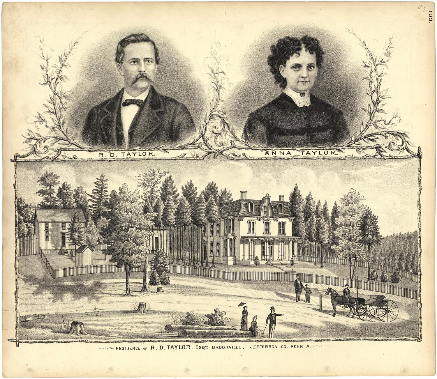 Residence of R.D. Taylor from Caldwell&