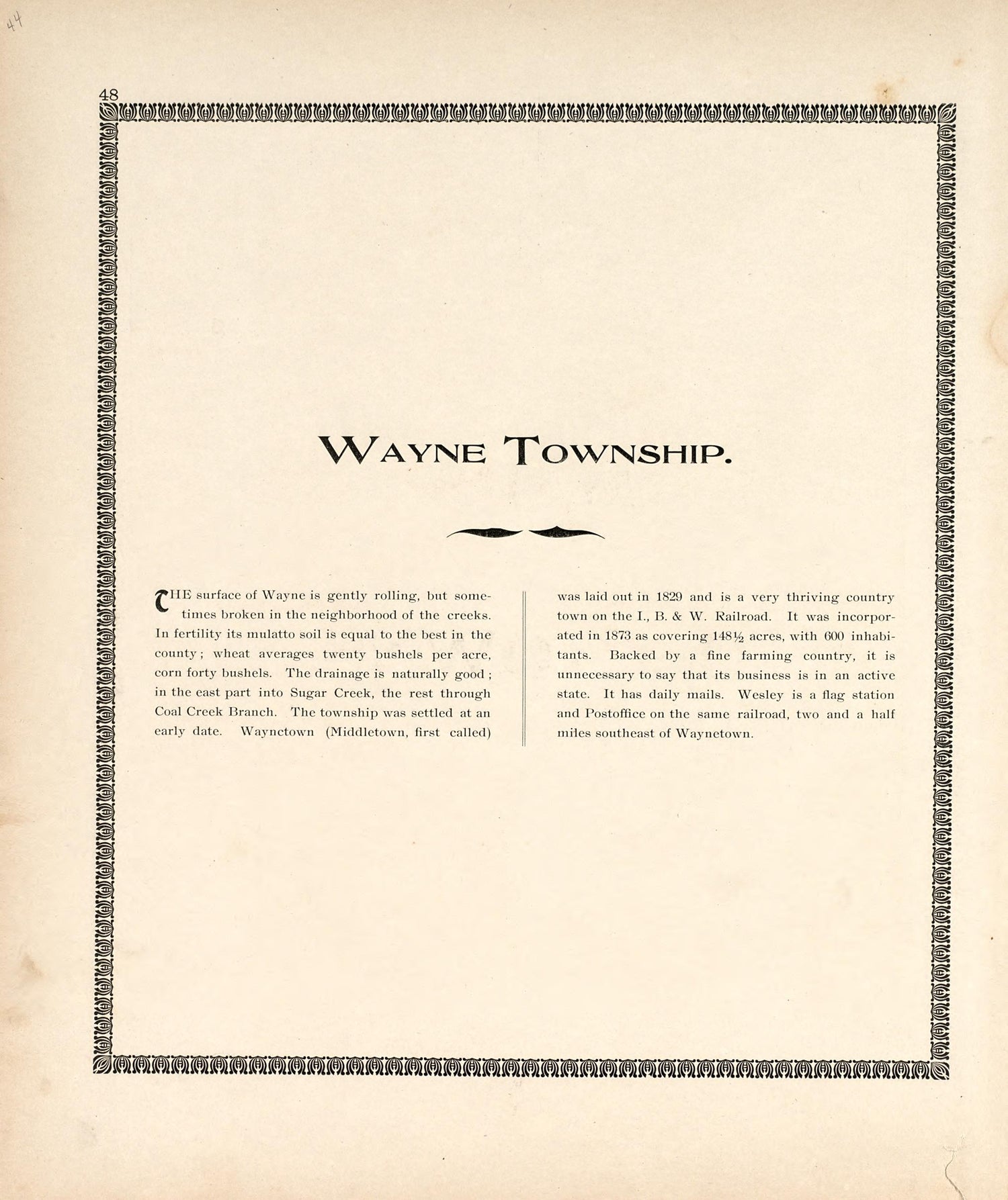 Wayne Township from the Revised Montgomery County Atlas : Containing, Besides a Complete Atlas, Histories of the Townships and County and Treatises On Civil Government, Surveying and Civil Engineering 1898 by Relic Map Company