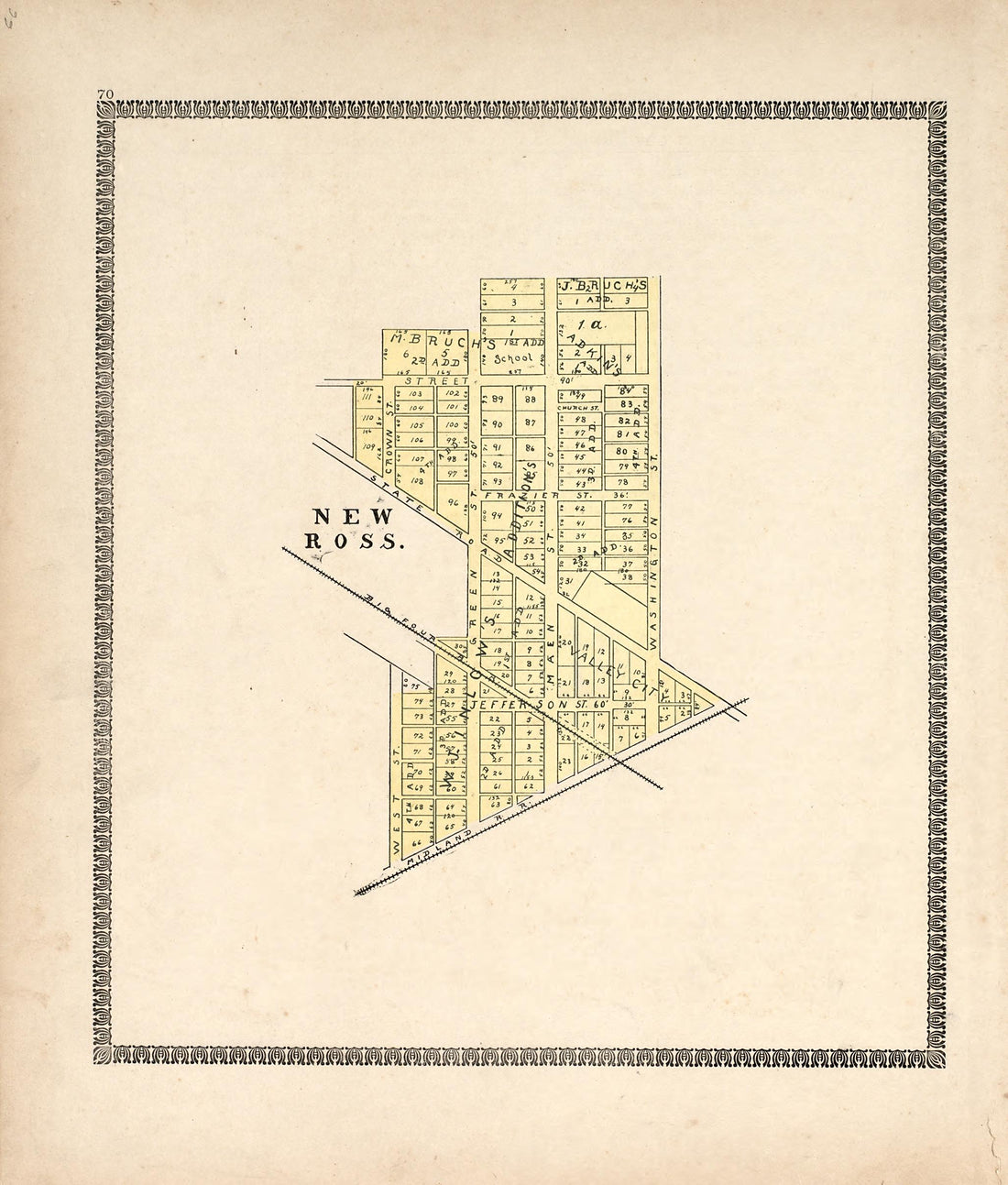 New Ross from the Revised Montgomery County Atlas : Containing, Besides a Complete Atlas, Histories of the Townships and County and Treatises On Civil Government, Surveying and Civil Engineering 1898 by Relic Map Company
