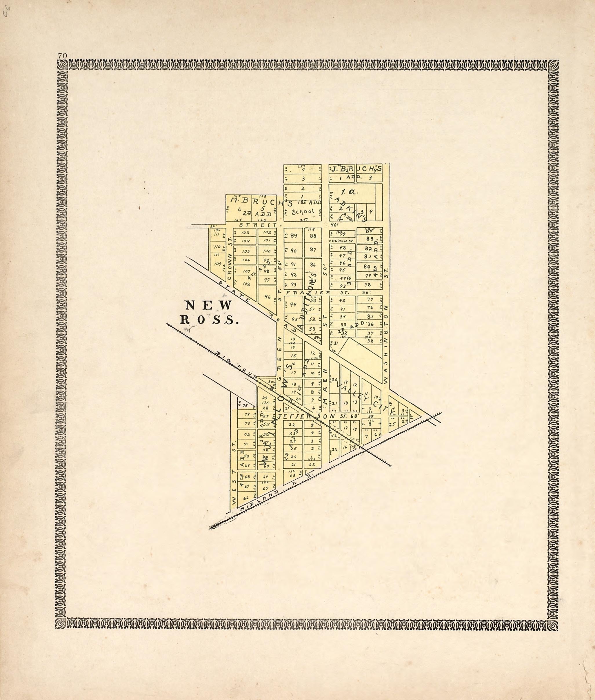 New Ross from the Revised Montgomery County Atlas : Containing, Besides a Complete Atlas, Histories of the Townships and County and Treatises On Civil Government, Surveying and Civil Engineering 1898 by Relic Map Company