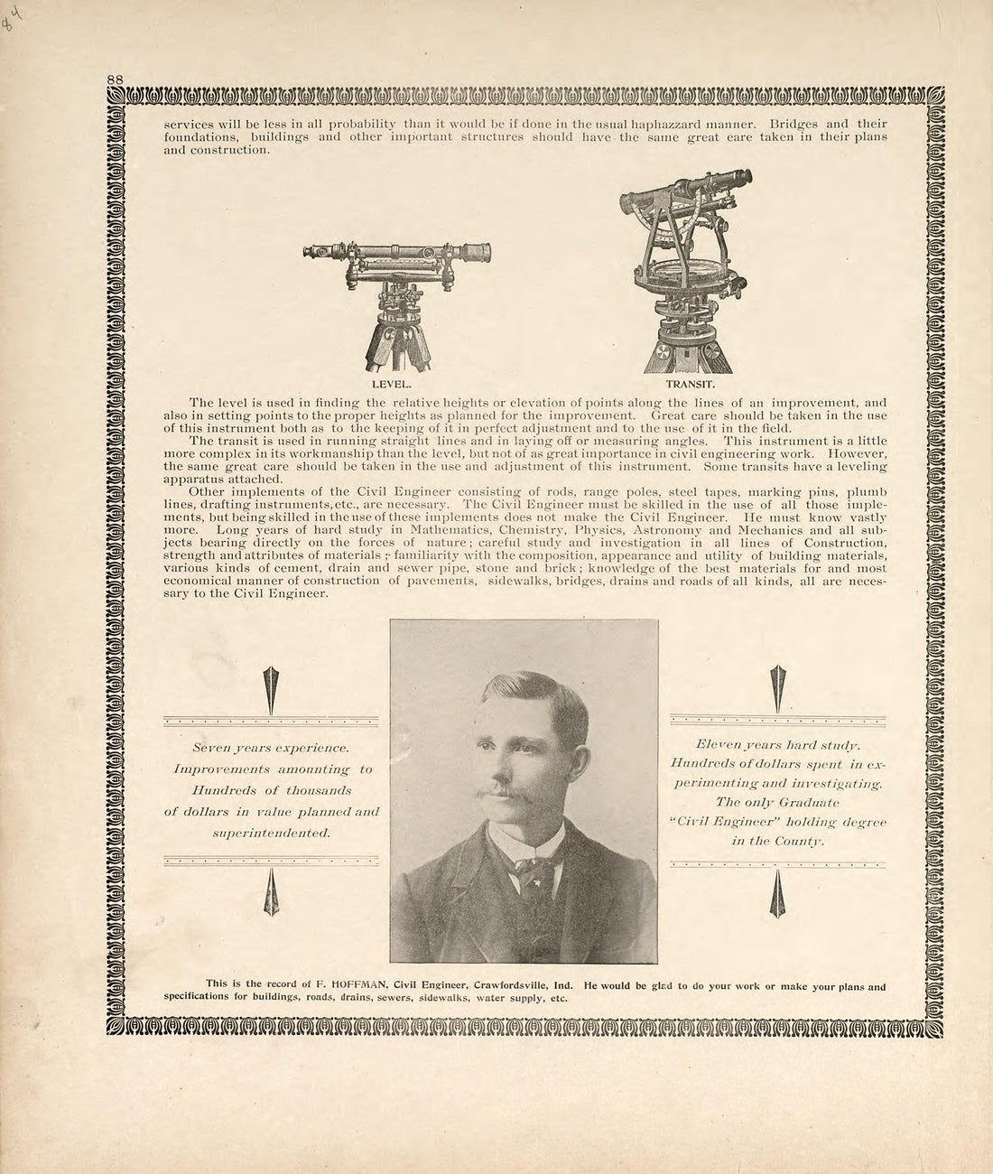 Civil Engineering, Cont. from the Revised Montgomery County Atlas : Containing, Besides a Complete Atlas, Histories of the Townships and County and Treatises On Civil Government, Surveying and Civil Engineering 1898 by Relic Map Company