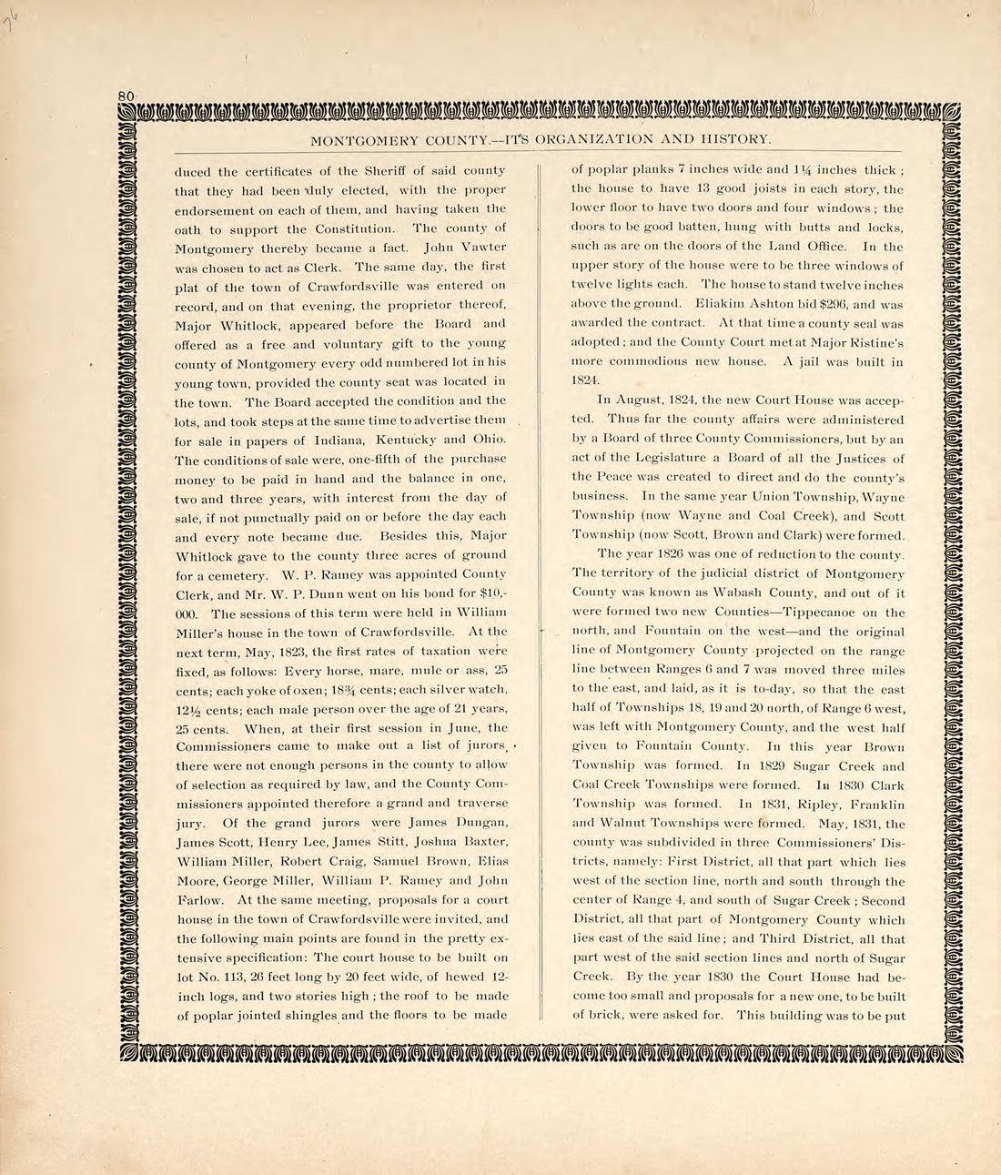 History of Montgomery County from the Revised Montgomery County Atlas : Containing, Besides a Complete Atlas, Histories of the Townships and County and Treatises On Civil Government, Surveying and Civil Engineering 1898 by Relic Map Company