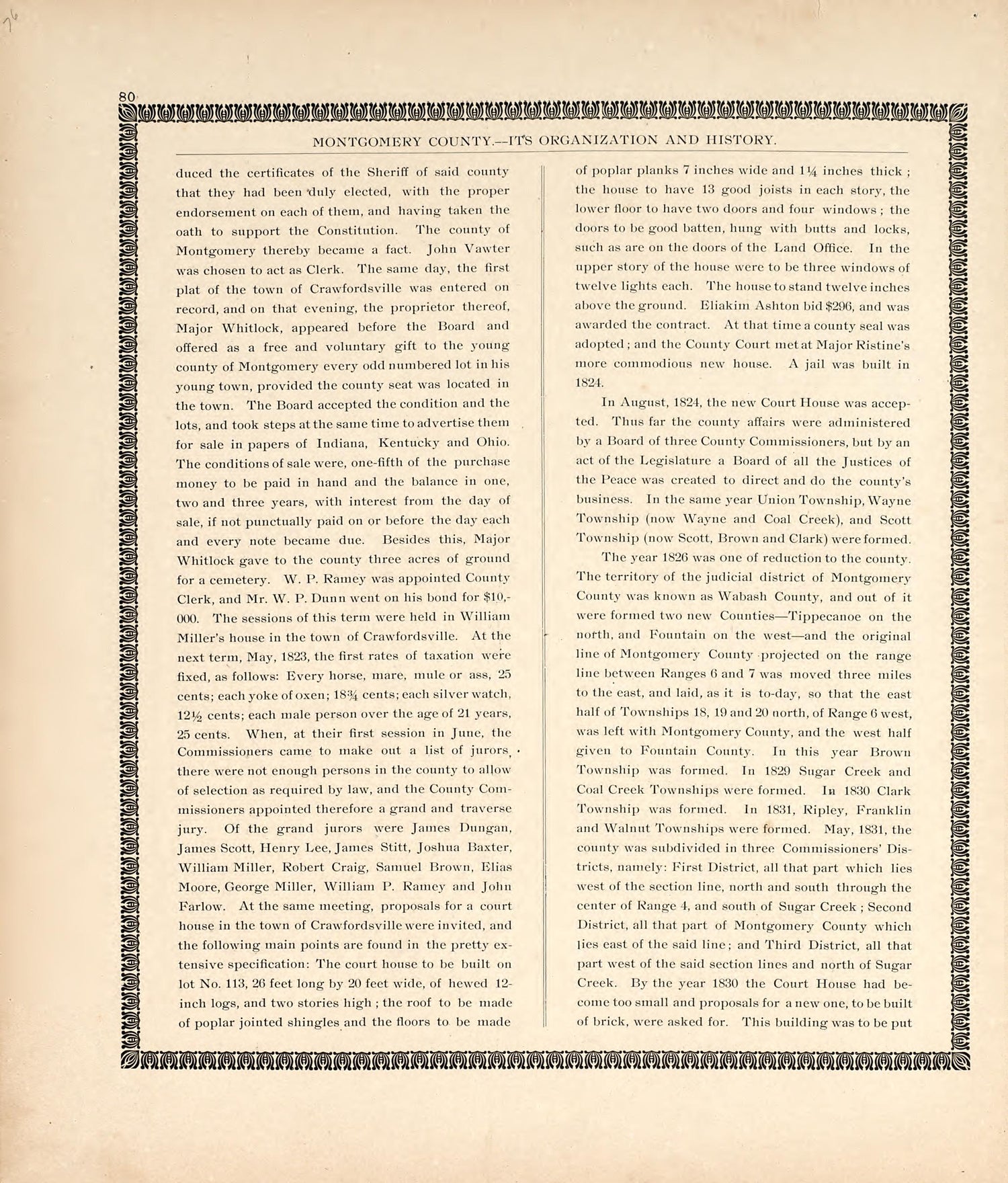 History of Montgomery County from the Revised Montgomery County Atlas : Containing, Besides a Complete Atlas, Histories of the Townships and County and Treatises On Civil Government, Surveying and Civil Engineering 1898 by Relic Map Company