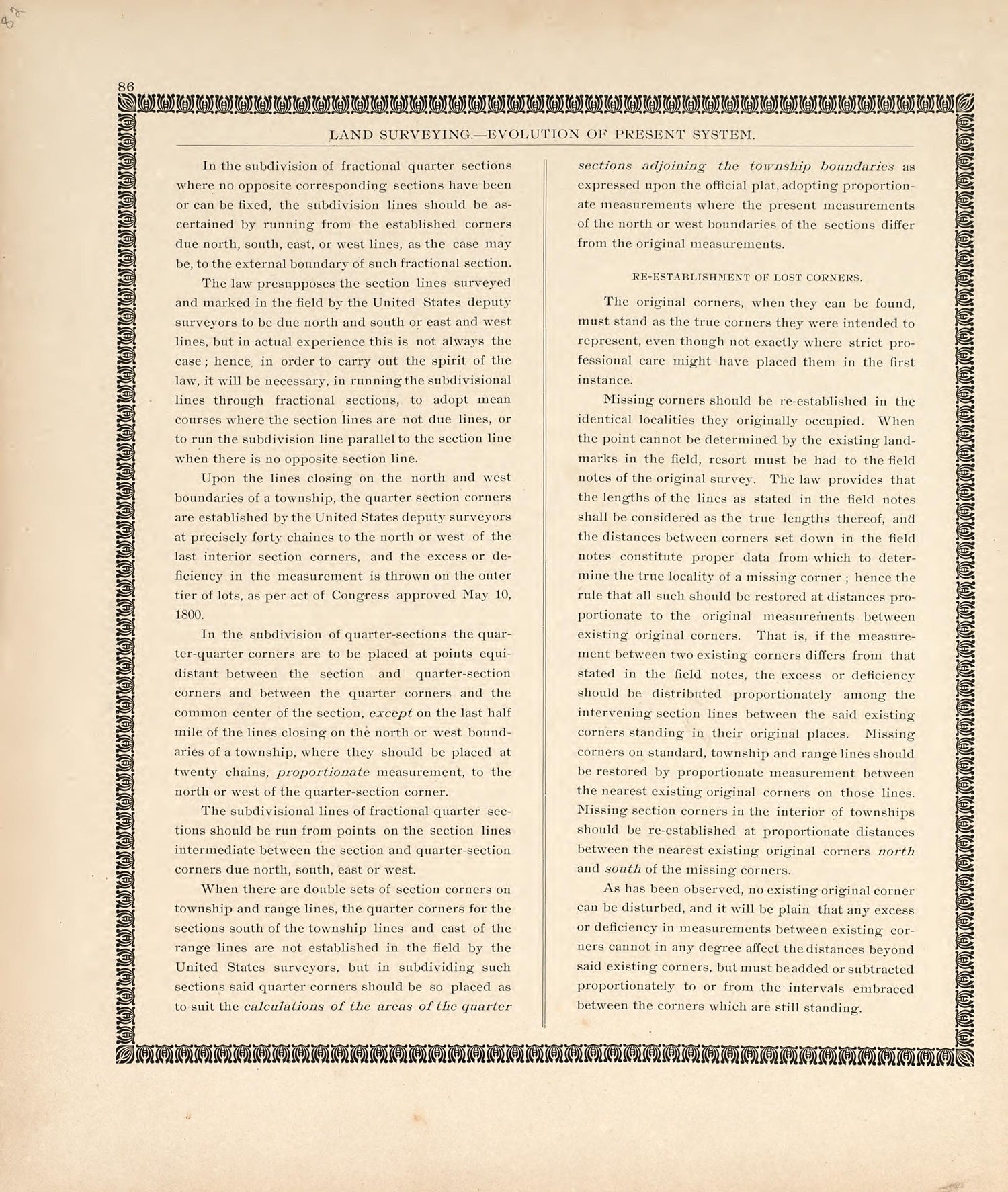 Land Surveying - Evolution of Present System from the Revised Montgomery County Atlas : Containing, Besides a Complete Atlas, Histories of the Townships and County and Treatises On Civil Government, Surveying and Civil Engineering 1898 by Relic Map Company