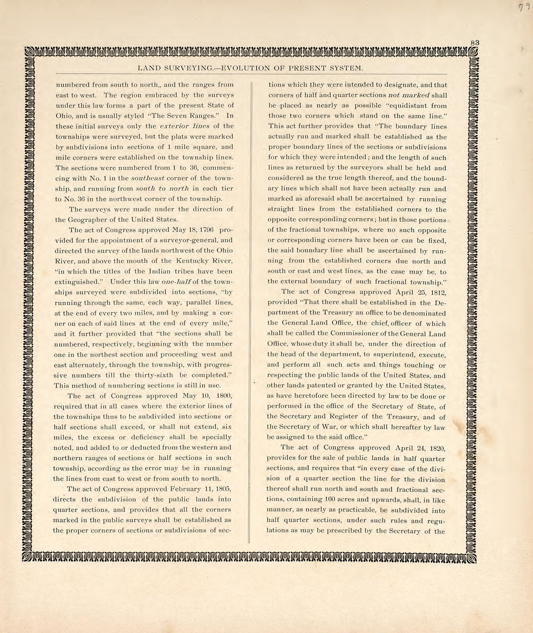 Land Surveying - Evolution of Present System from the Revised Montgomery County Atlas : Containing, Besides a Complete Atlas, Histories of the Townships and County and Treatises On Civil Government, Surveying and Civil Engineering 1898 by Relic Map Company