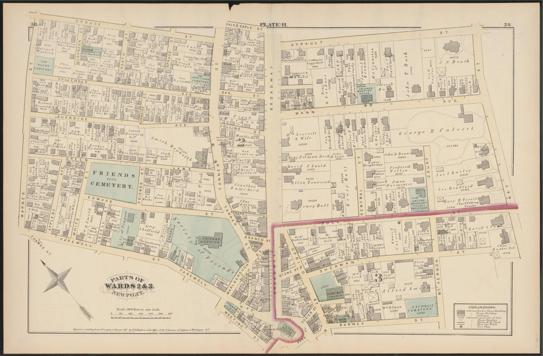 Image 12 of City Atlas of Newport, Rhode Island (maps Only) from City Atlas of Newport, Rhode Island 1876 by Relic Map Company