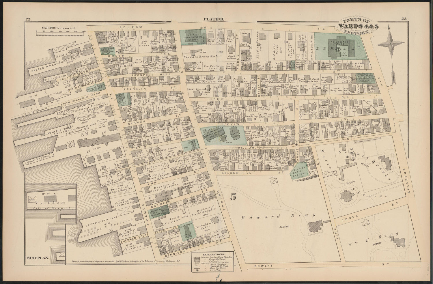 Image 8 of City Atlas of Newport, Rhode Island (maps Only) from City Atlas of Newport, Rhode Island 1876 by Relic Map Company