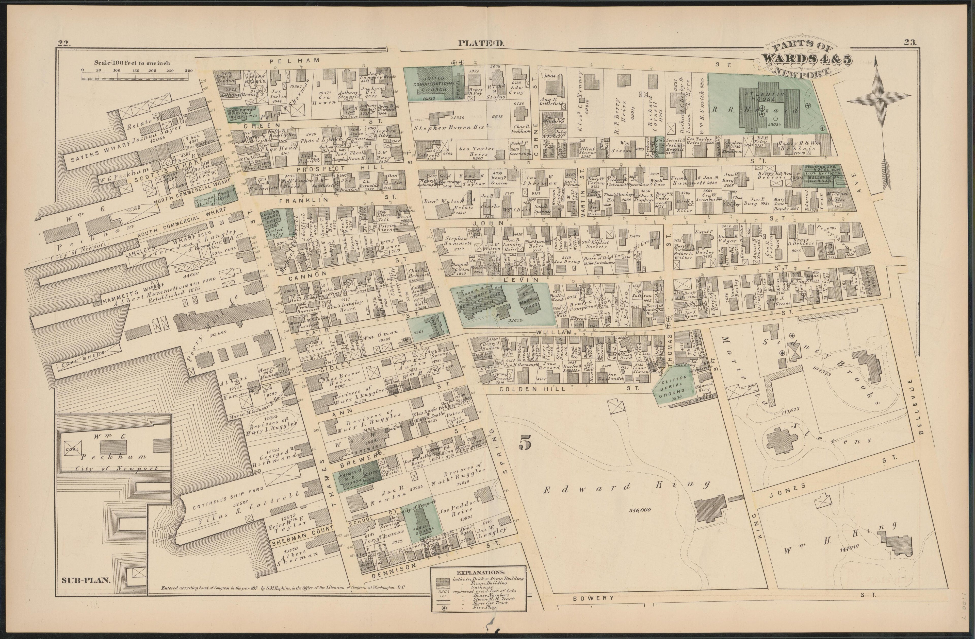 Image 8 of City Atlas of Newport, Rhode Island (maps Only) from City Atlas of Newport, Rhode Island 1876 by Relic Map Company