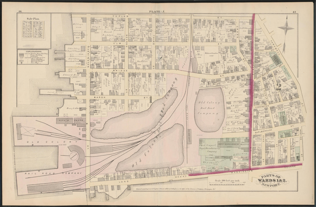 Image 13 of City Atlas of Newport, Rhode Island (maps Only) from City Atlas of Newport, Rhode Island 1876 by Relic Map Company