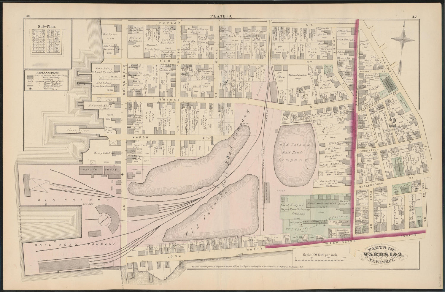 Image 13 of City Atlas of Newport, Rhode Island (maps Only) from City Atlas of Newport, Rhode Island 1876 by Relic Map Company