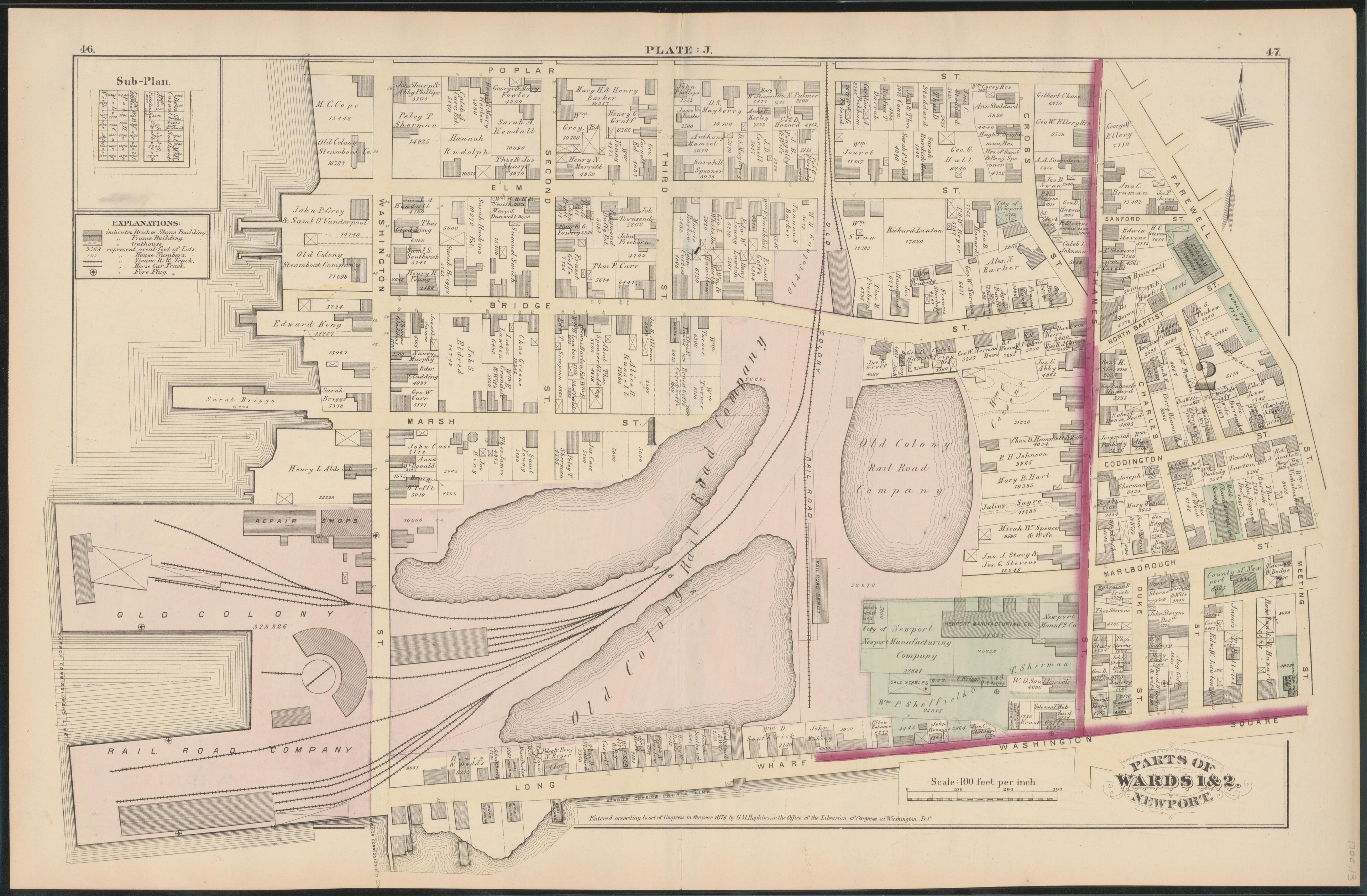Image 13 of City Atlas of Newport, Rhode Island (maps Only) from City Atlas of Newport, Rhode Island 1876 by Relic Map Company
