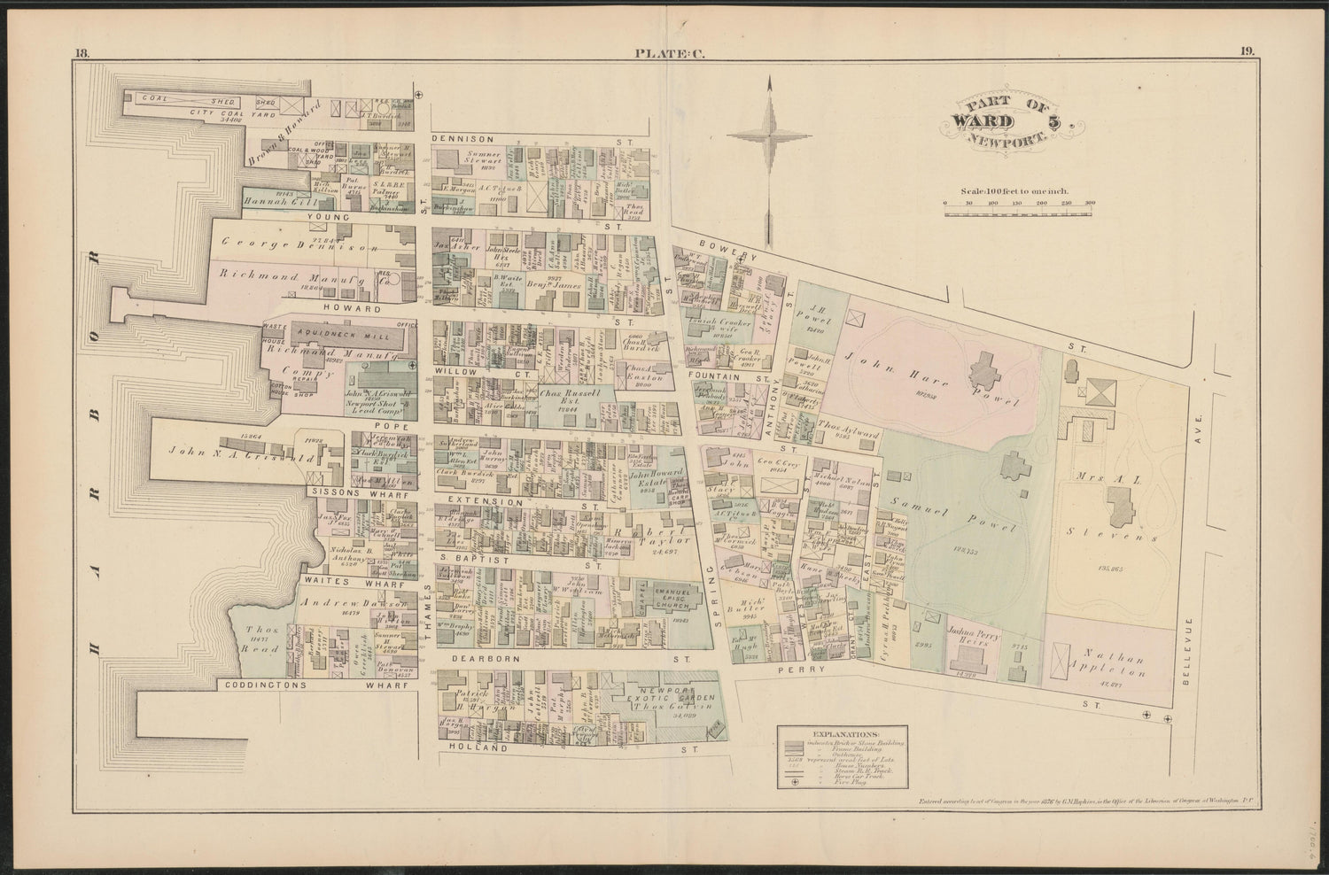 Image 7 of City Atlas of Newport, Rhode Island (maps Only) from City Atlas of Newport, Rhode Island 1876 by Relic Map Company
