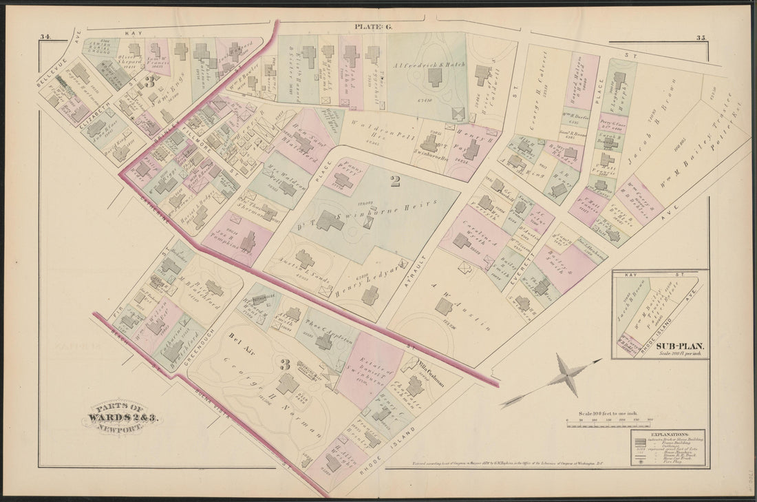 Image 11 of City Atlas of Newport, Rhode Island (maps Only) from City Atlas of Newport, Rhode Island 1876 by Relic Map Company