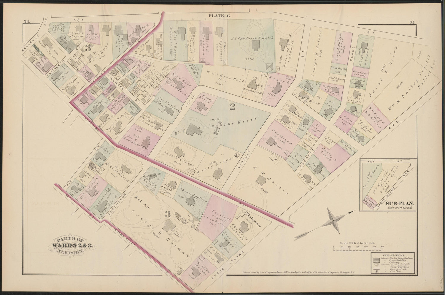 Image 11 of City Atlas of Newport, Rhode Island (maps Only) from City Atlas of Newport, Rhode Island 1876 by Relic Map Company