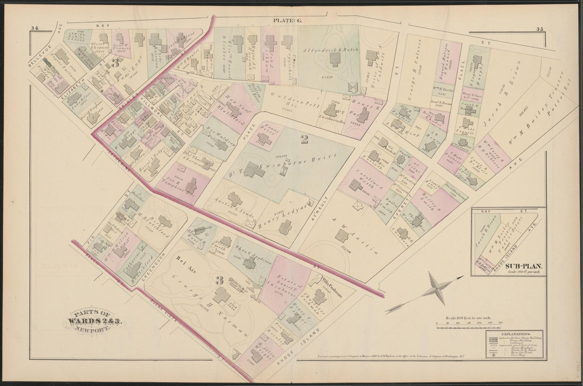 Image 11 of City Atlas of Newport, Rhode Island (maps Only) from City Atlas of Newport, Rhode Island 1876 by Relic Map Company