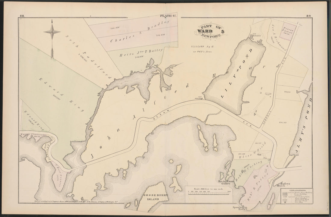 Image 24 of City Atlas of Newport, Rhode Island (maps Only) from City Atlas of Newport, Rhode Island 1876 by Relic Map Company