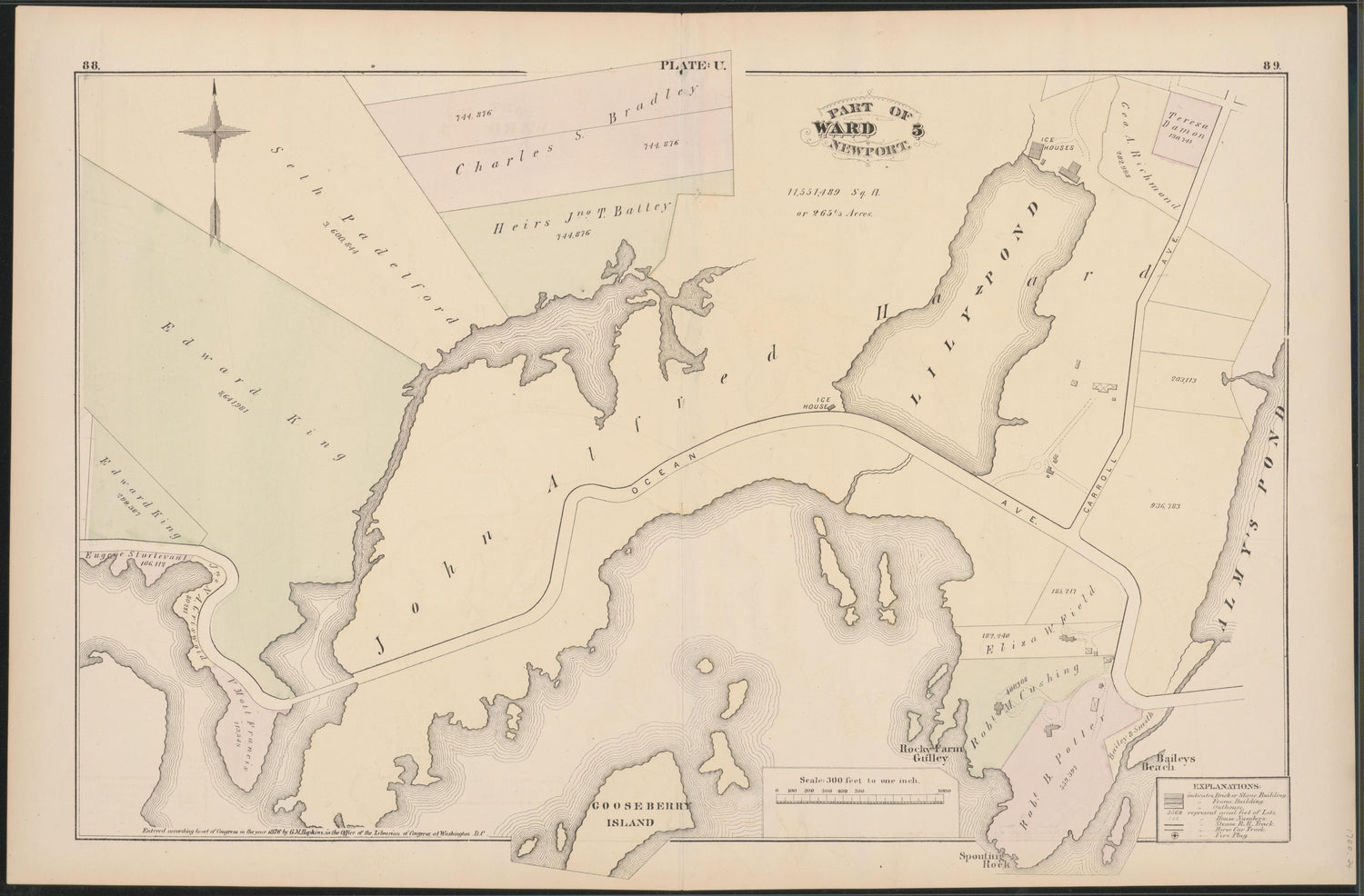 Image 24 of City Atlas of Newport, Rhode Island (maps Only) from City Atlas of Newport, Rhode Island 1876 by Relic Map Company