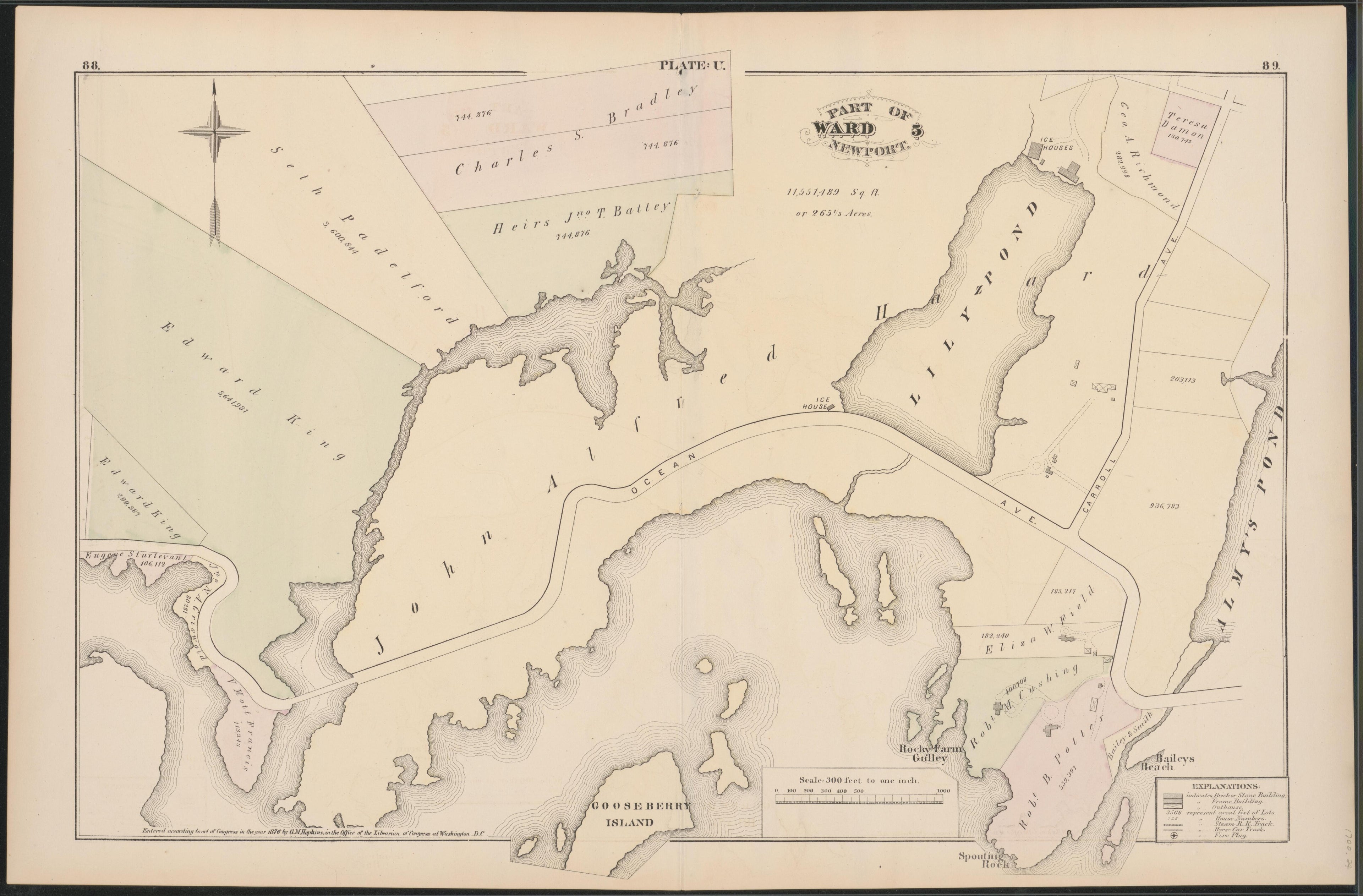 Image 24 of City Atlas of Newport, Rhode Island (maps Only) from City Atlas of Newport, Rhode Island 1876 by Relic Map Company