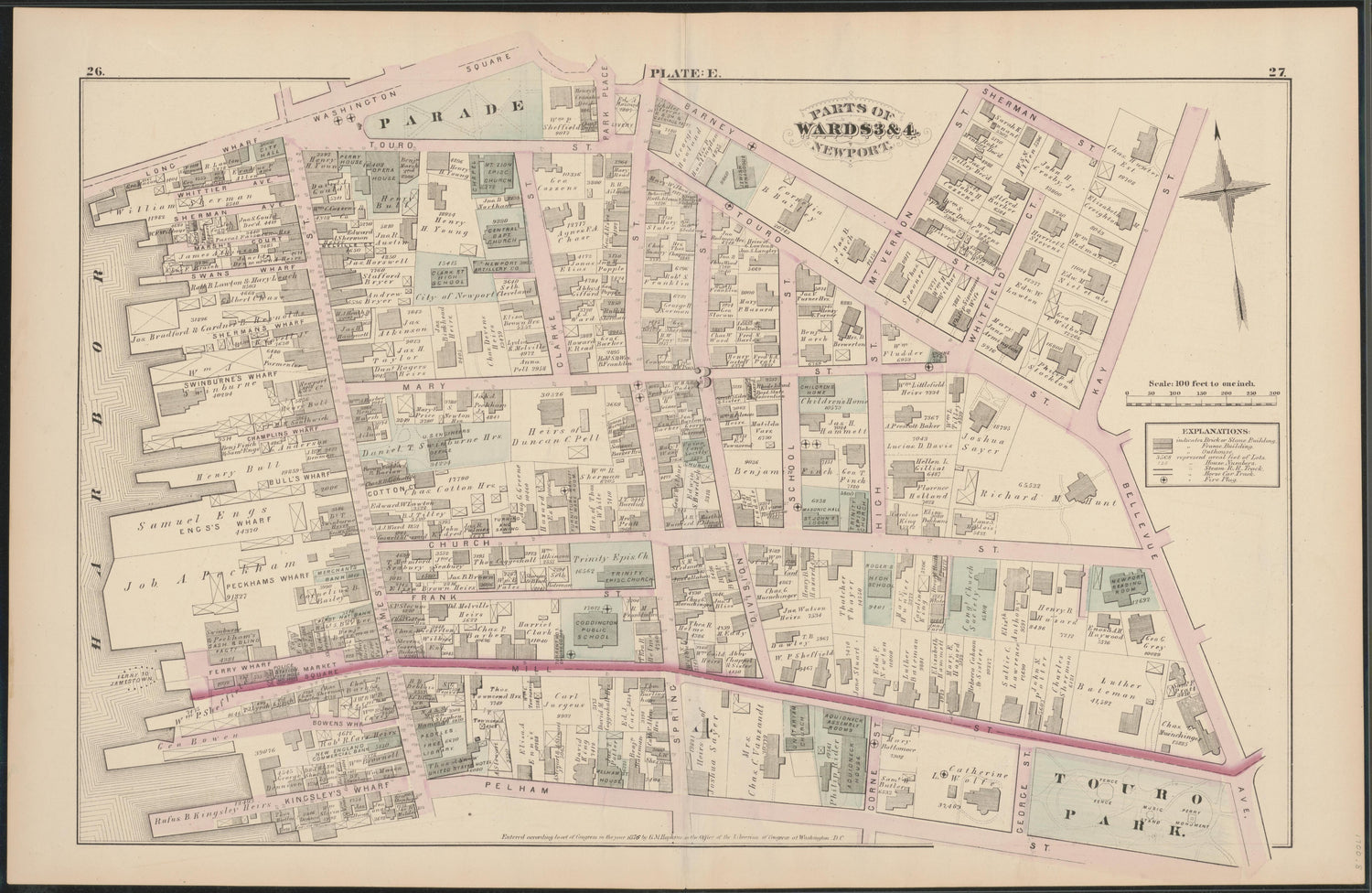 Image 9 of City Atlas of Newport, Rhode Island (maps Only) from City Atlas of Newport, Rhode Island 1876 by Relic Map Company