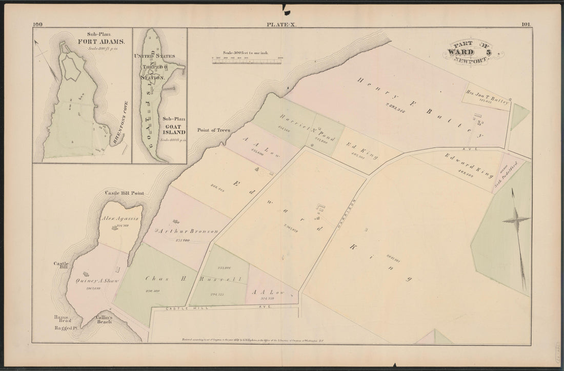 Image 27 of City Atlas of Newport, Rhode Island (maps Only) from City Atlas of Newport, Rhode Island 1876 by Relic Map Company