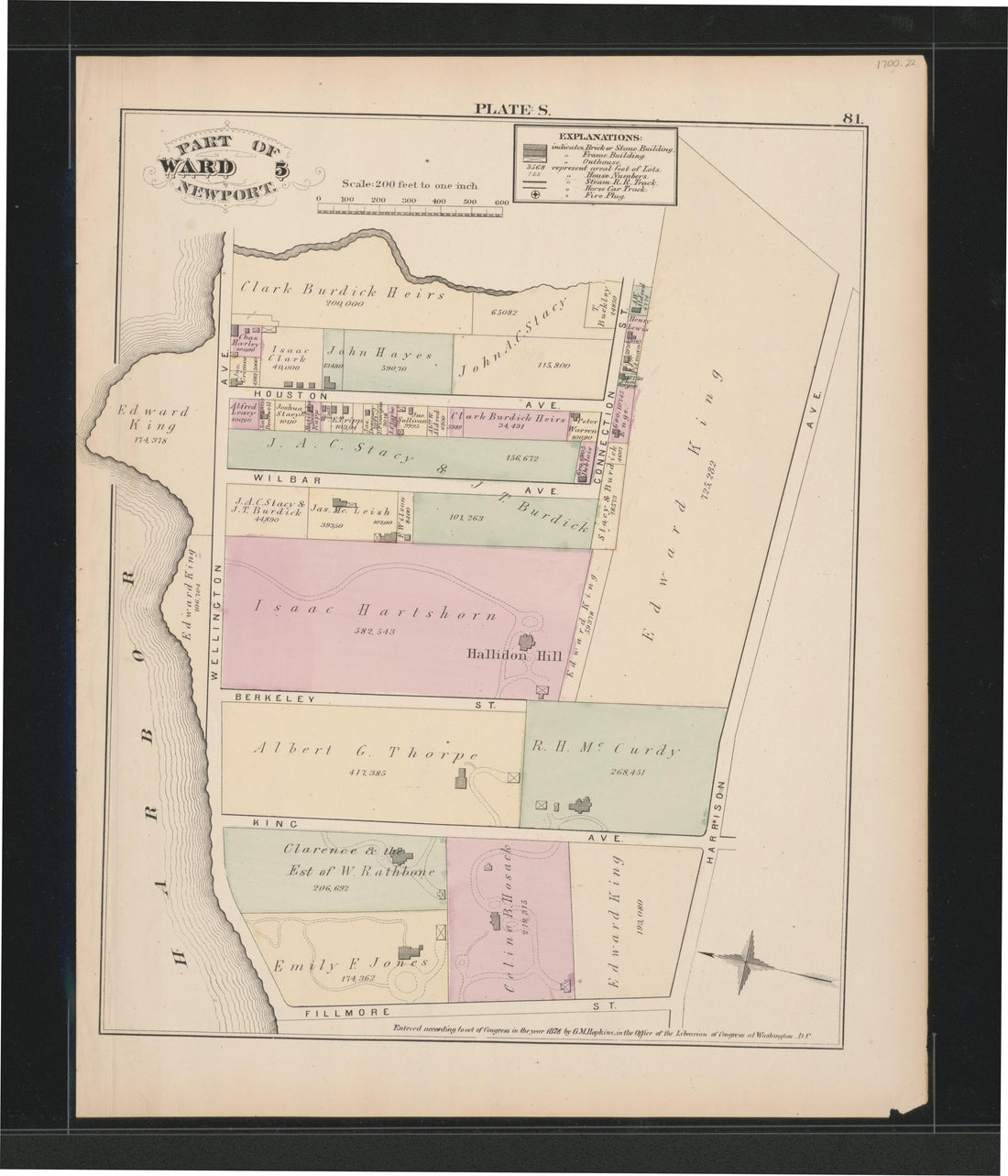 Image 22 of City Atlas of Newport, Rhode Island (maps Only) from City Atlas of Newport, Rhode Island 1876 by Relic Map Company