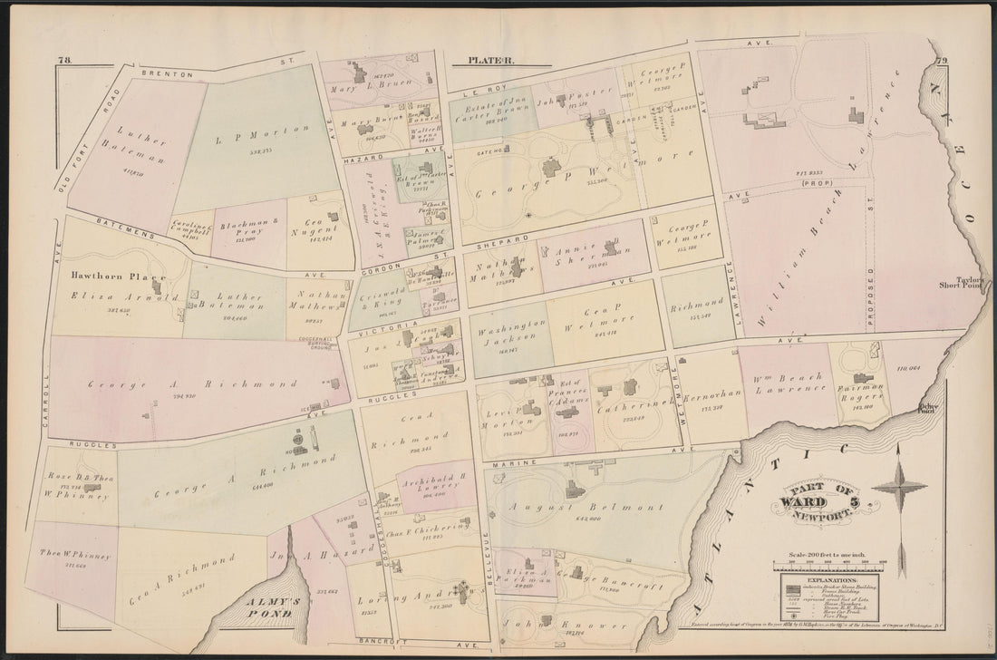 Image 21 of City Atlas of Newport, Rhode Island (maps Only) from City Atlas of Newport, Rhode Island 1876 by Relic Map Company