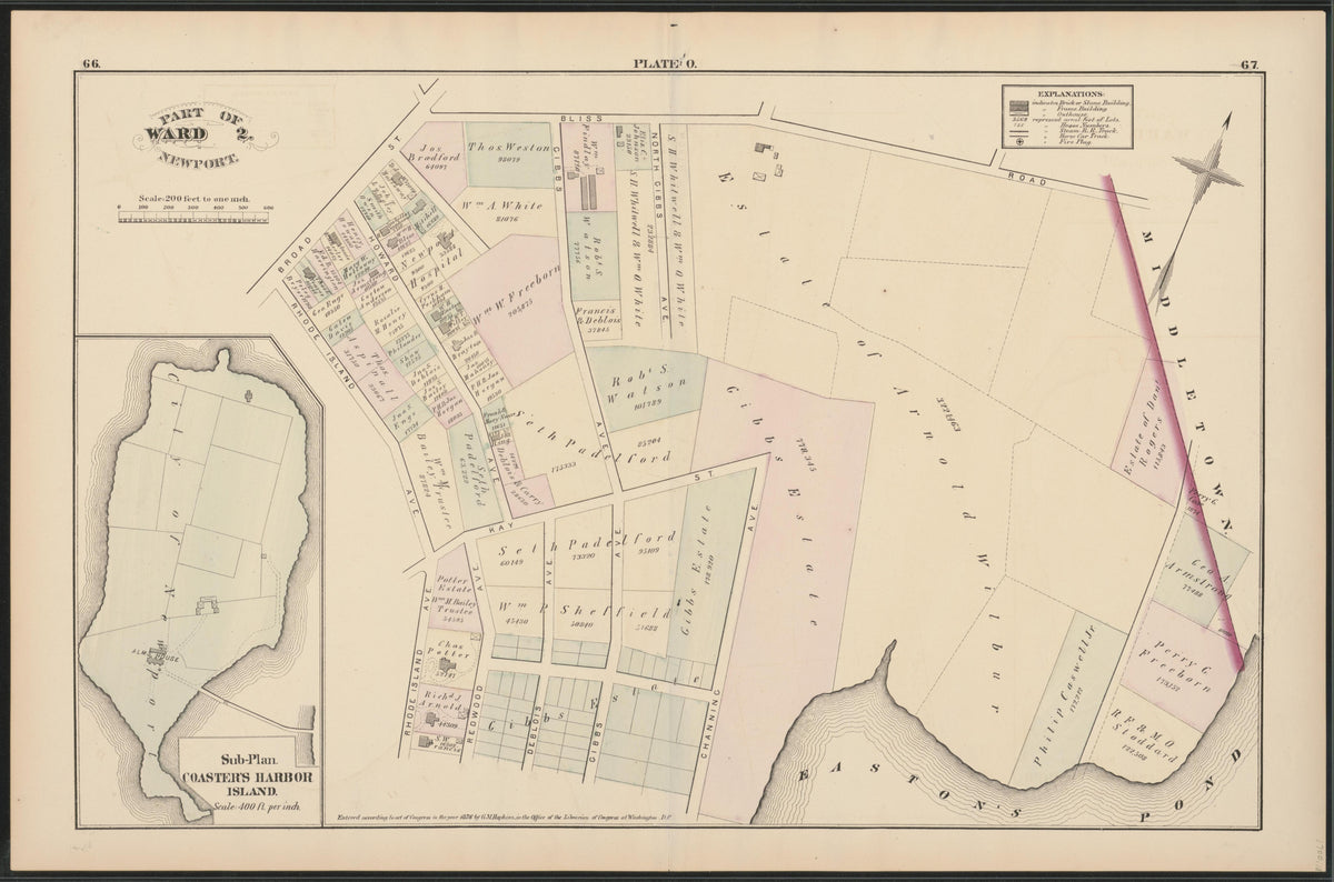 Image 18 of City Atlas of Newport, Rhode Island (maps Only) from City Atlas of Newport, Rhode Island 1876 by Relic Map Company