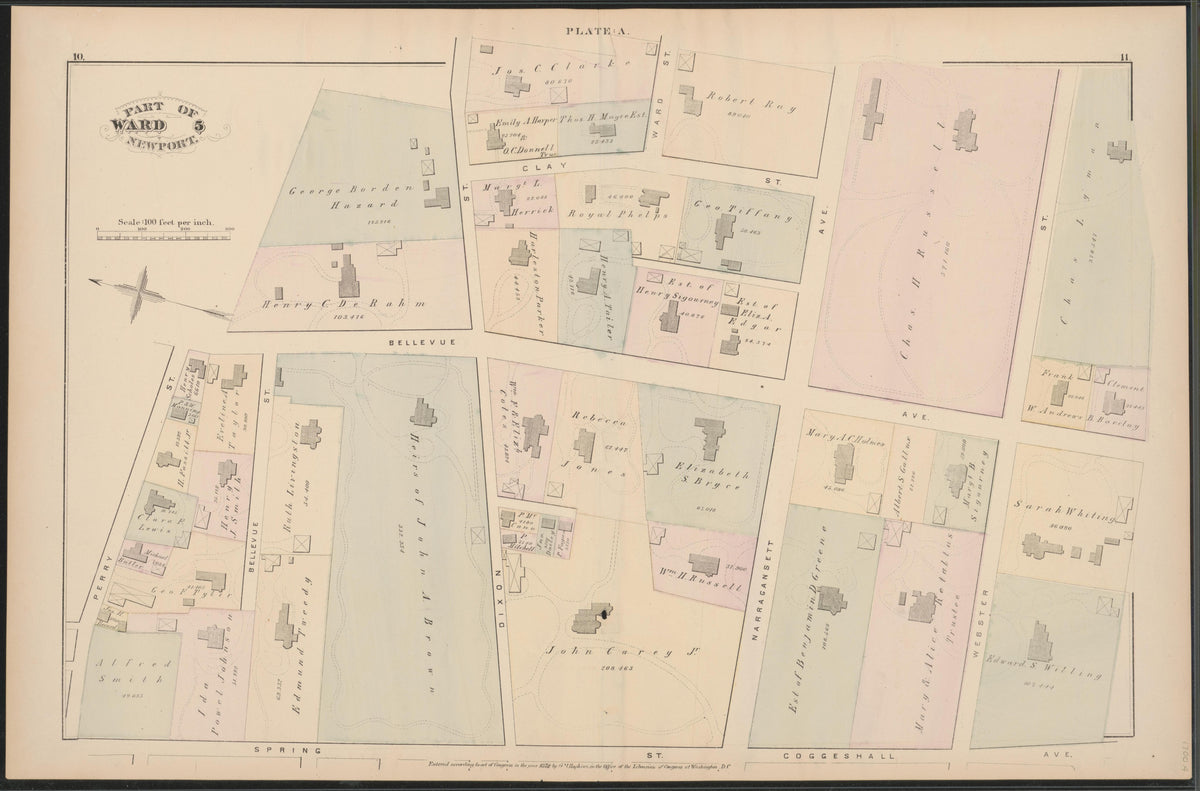 Image 5 of City Atlas of Newport, Rhode Island (maps Only) from City Atlas of Newport, Rhode Island 1876 by Relic Map Company