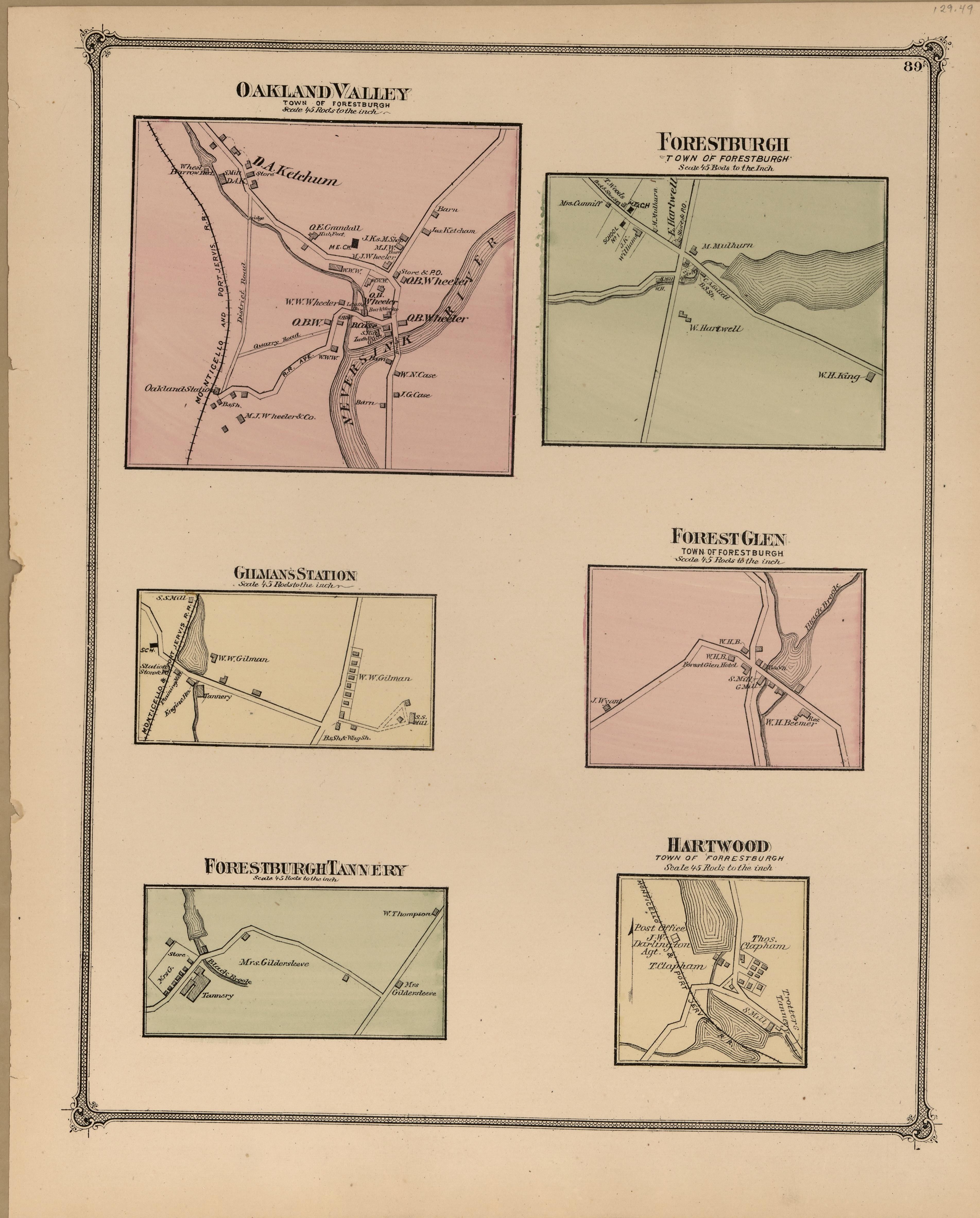 Oakland Valley, Forestburgh, Gilman&