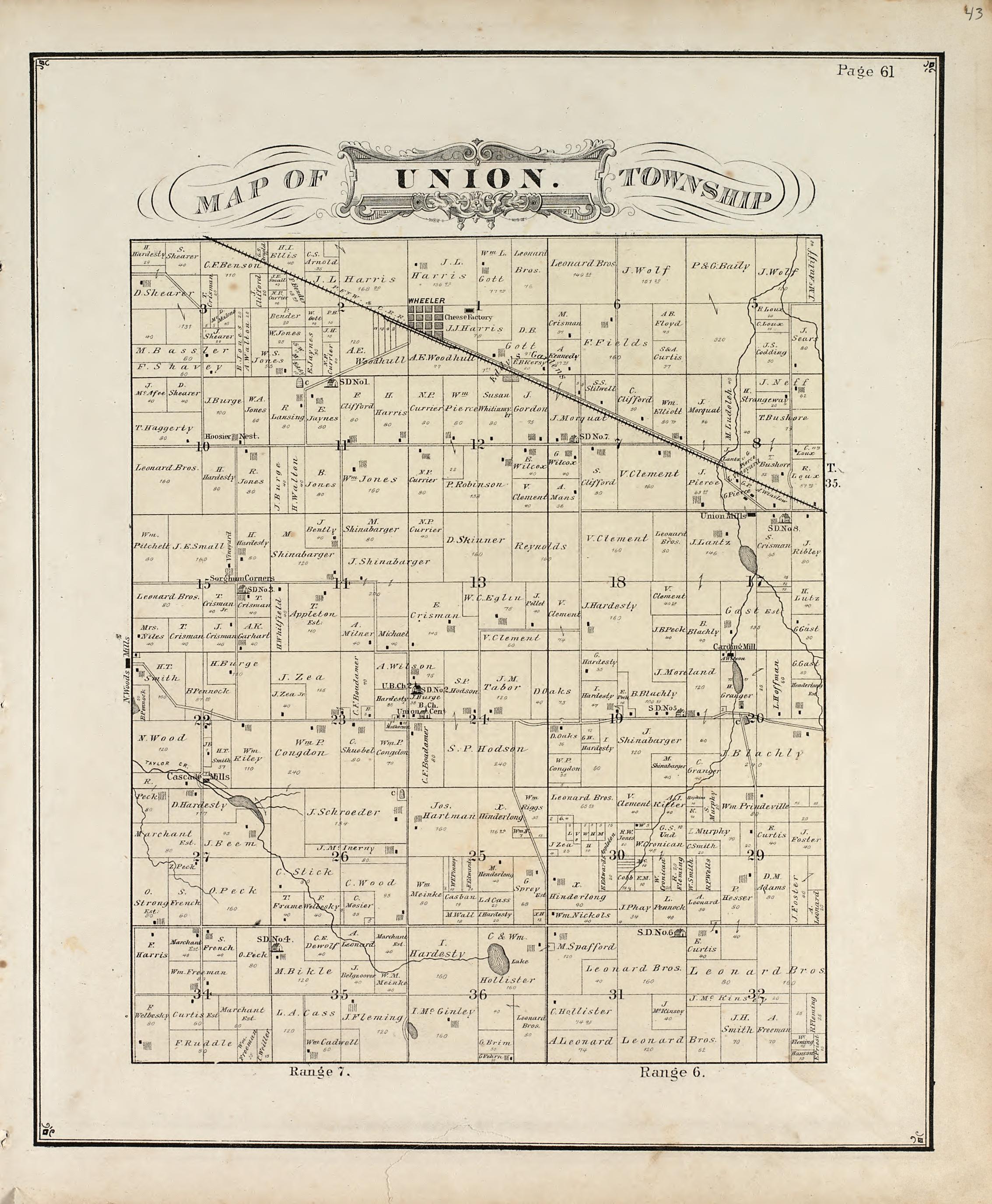 View from Illustrated Historical Atlas of Porter County, Indiana 1876 by Relic Map Company