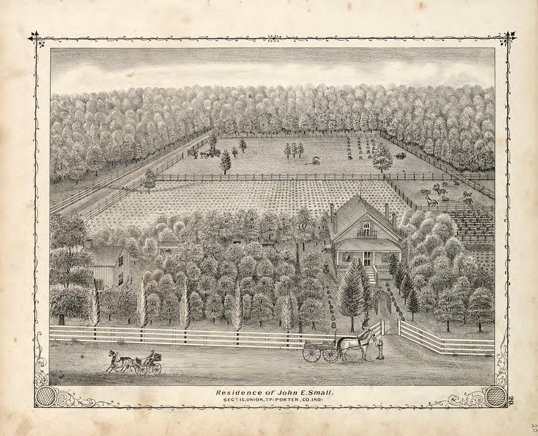 View from Illustrated Historical Atlas of Porter County, Indiana 1876 by Relic Map Company