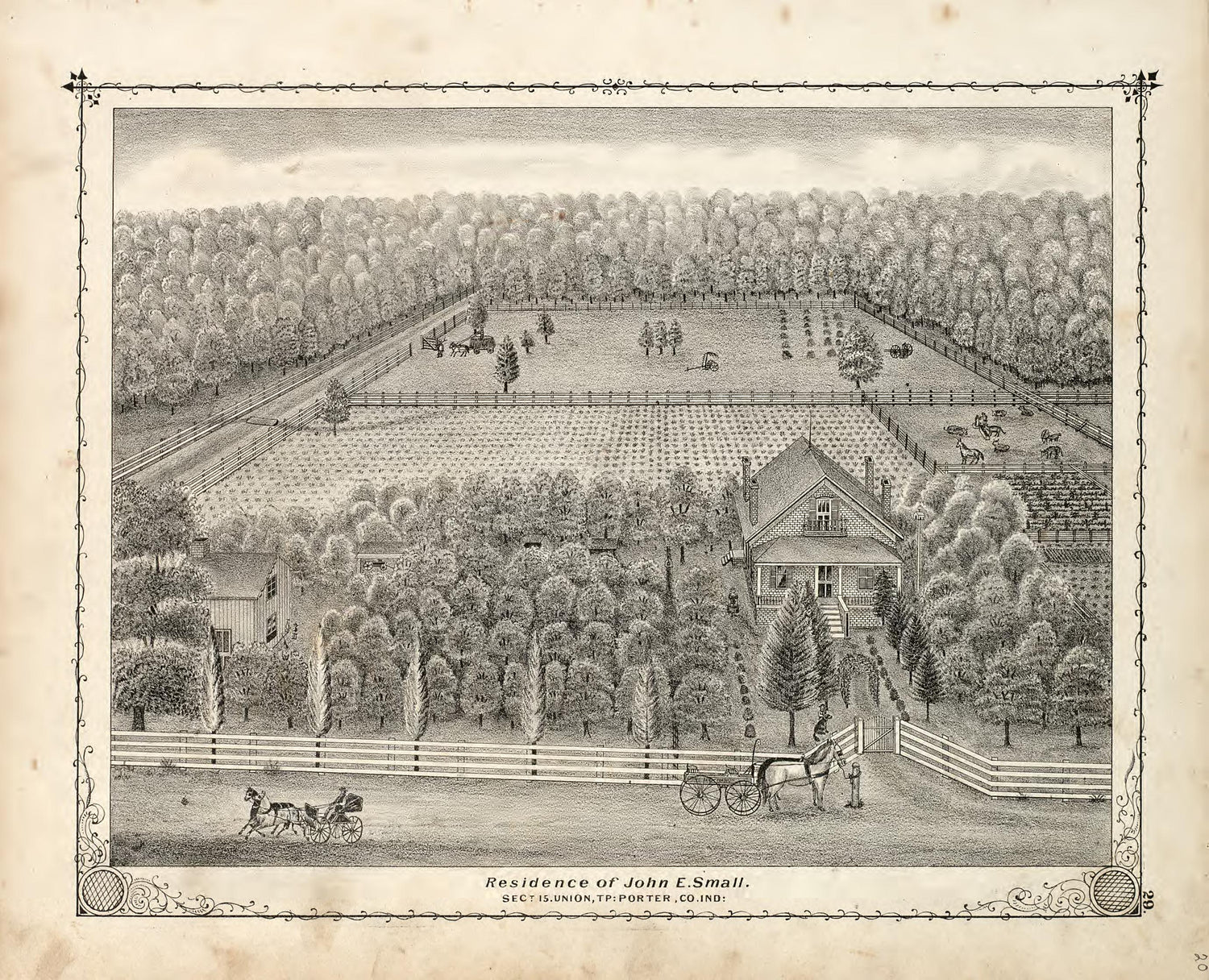 View from Illustrated Historical Atlas of Porter County, Indiana 1876 by Relic Map Company