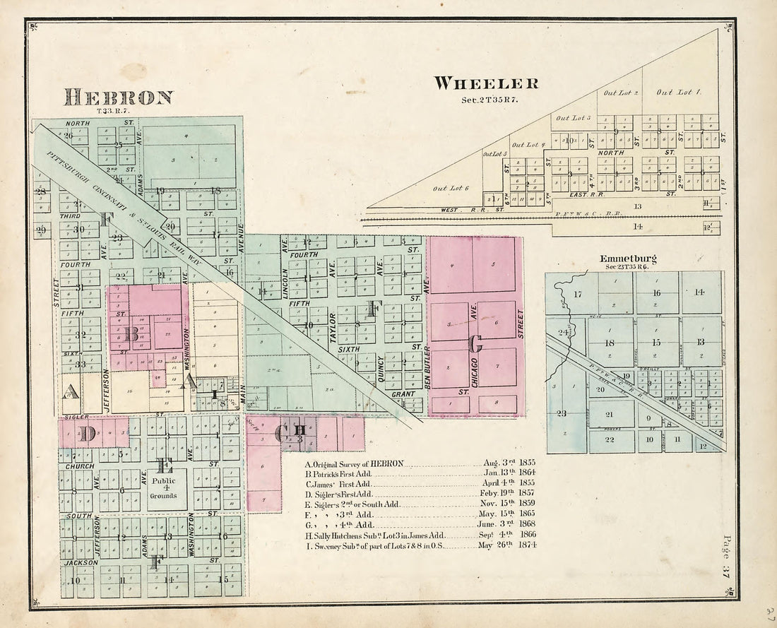 Porter from Illustrated Historical Atlas of Porter County, Indiana 1876 by Relic Map Company