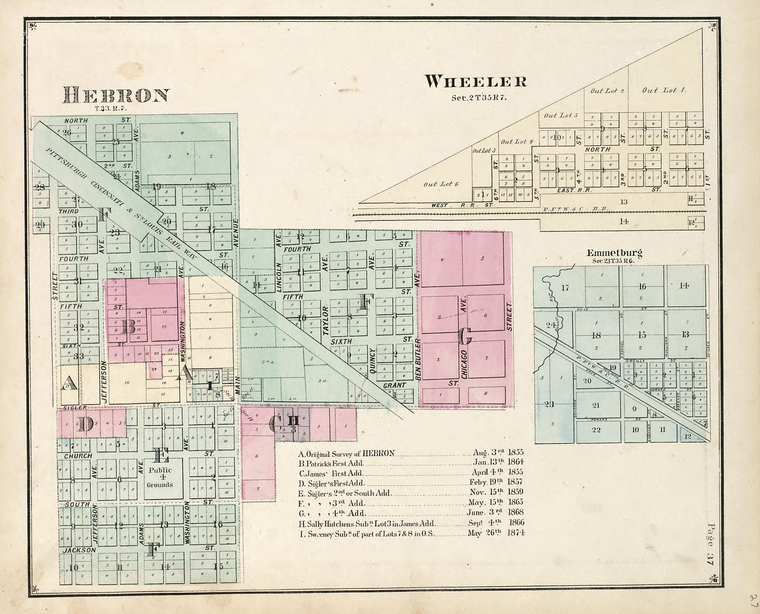 Porter from Illustrated Historical Atlas of Porter County, Indiana 1876 by Relic Map Company