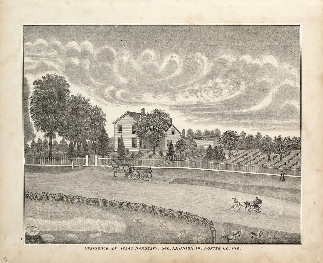View from Illustrated Historical Atlas of Porter County, Indiana 1876 by Relic Map Company