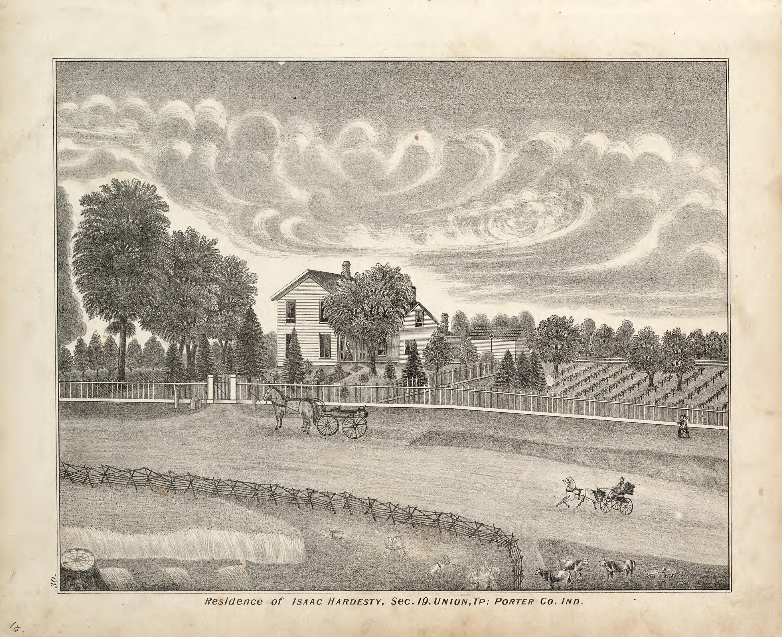 View from Illustrated Historical Atlas of Porter County, Indiana 1876 by Relic Map Company