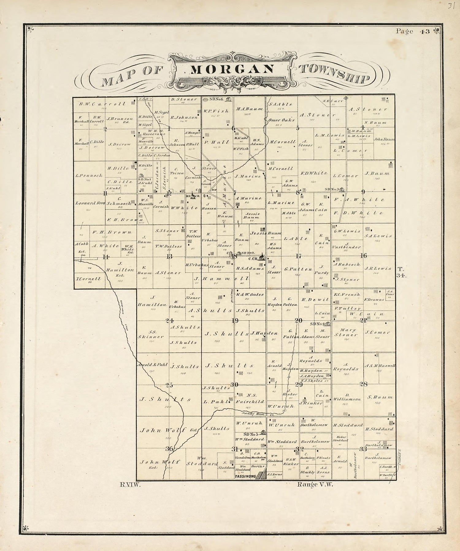 View from Illustrated Historical Atlas of Porter County, Indiana 1876 by Relic Map Company