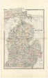 Michigan from Atlas and Directory of Lapeer County, Michigan 1893 by Relic Map Company
