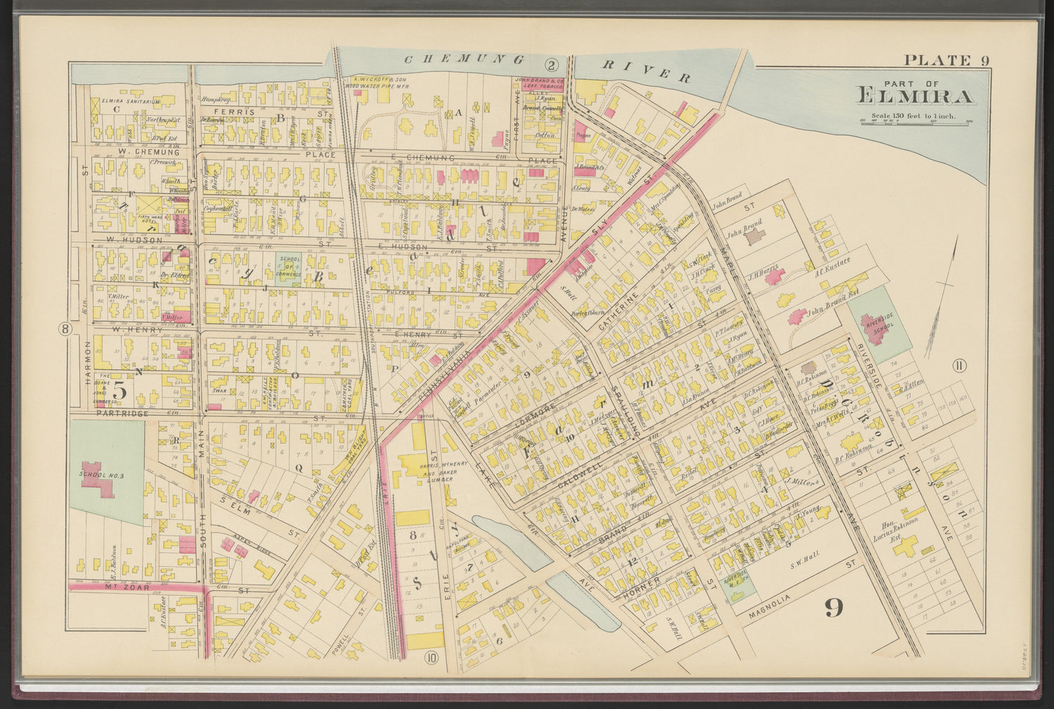 Image 11 of Atlas of the City of Elmira, New York from Atlas of the City of Elmira, New York : from Official Records, Private Plans and Surveys, Under the Direction and Personal Supervision of 1896 by Relic Map Company