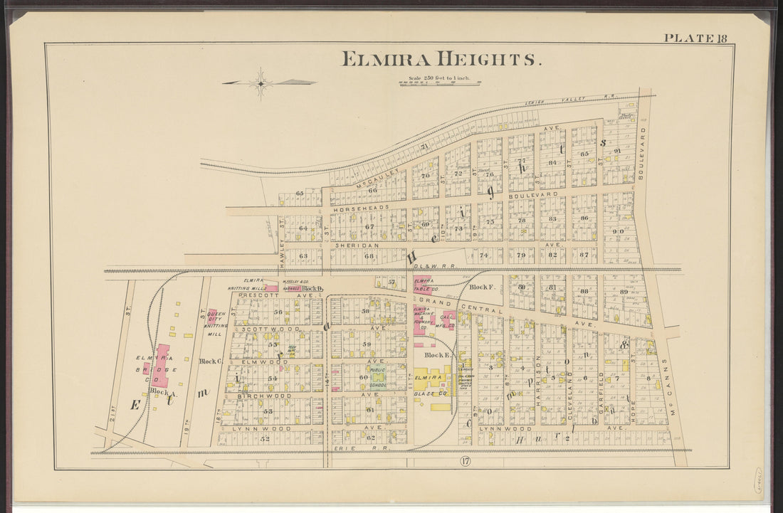 Image 20 of Atlas of the City of Elmira, New York from Atlas of the City of Elmira, New York : from Official Records, Private Plans and Surveys, Under the Direction and Personal Supervision of 1896 by Relic Map Company