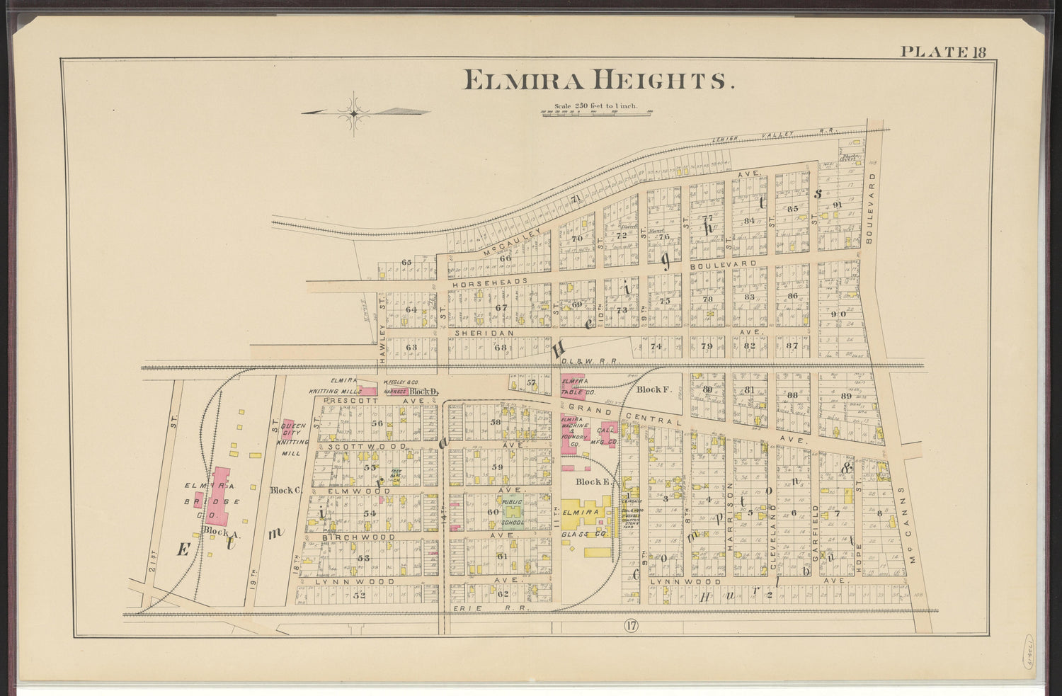 Image 20 of Atlas of the City of Elmira, New York from Atlas of the City of Elmira, New York : from Official Records, Private Plans and Surveys, Under the Direction and Personal Supervision of 1896 by Relic Map Company