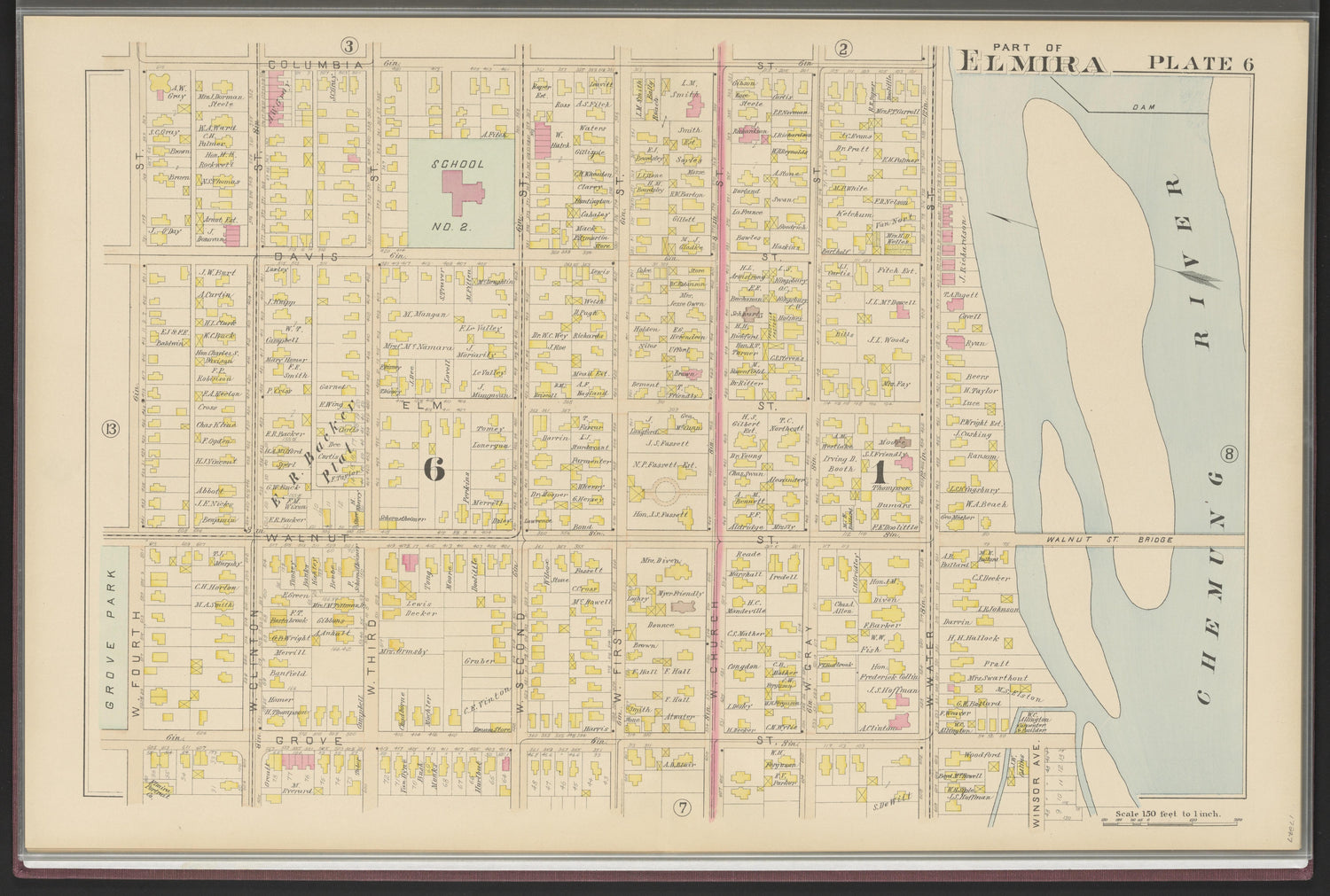 Image 8 of Atlas of the City of Elmira, New York from Atlas of the City of Elmira, New York : from Official Records, Private Plans and Surveys, Under the Direction and Personal Supervision of 1896 by Relic Map Company