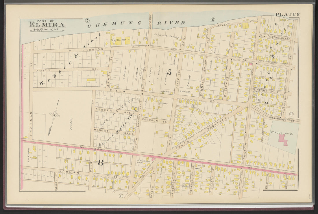 Image 10 of Atlas of the City of Elmira, New York from Atlas of the City of Elmira, New York : from Official Records, Private Plans and Surveys, Under the Direction and Personal Supervision of 1896 by Relic Map Company