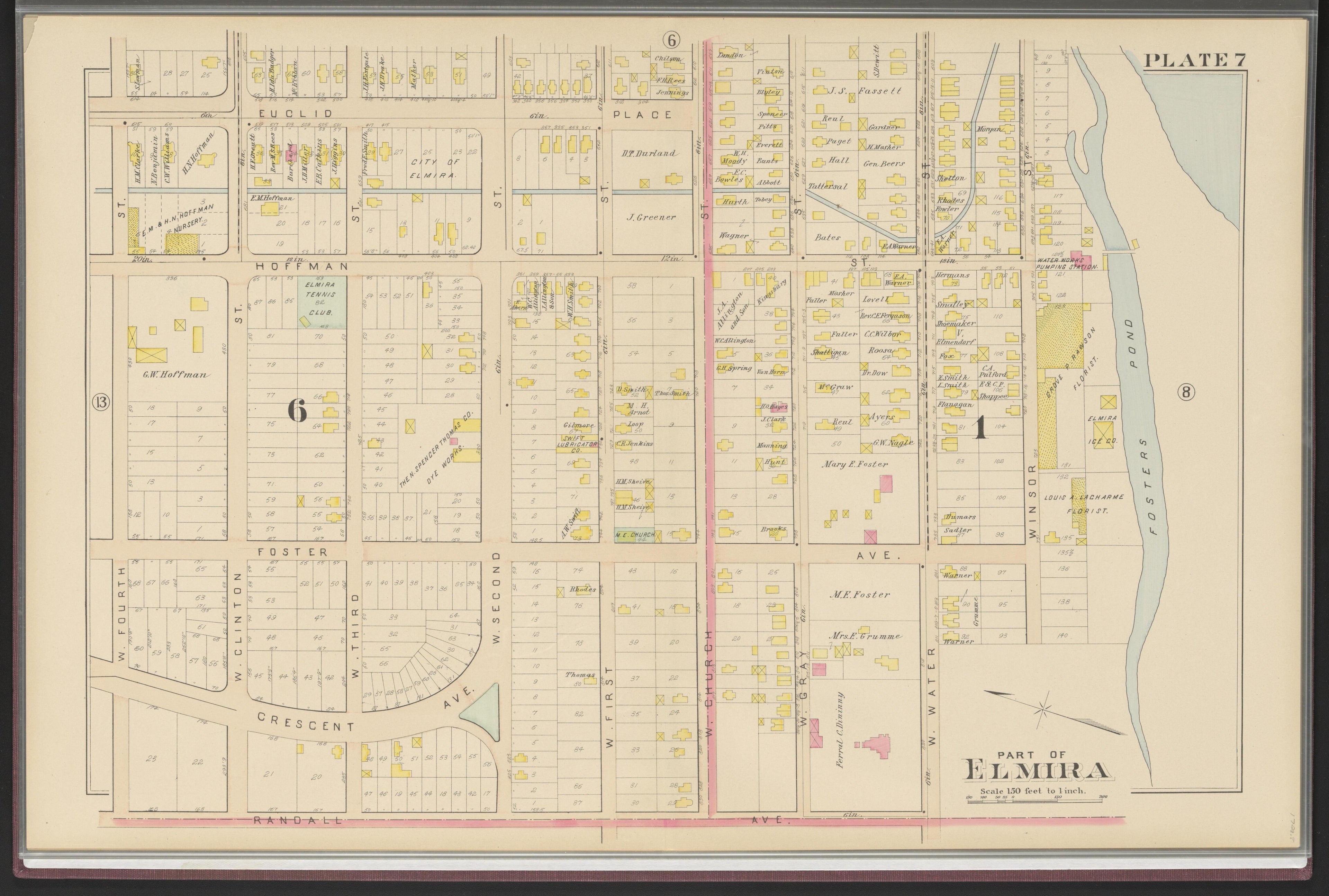 Image 9 of Atlas of the City of Elmira, New York from Atlas of the City of Elmira, New York : from Official Records, Private Plans and Surveys, Under the Direction and Personal Supervision of 1896 by Relic Map Company