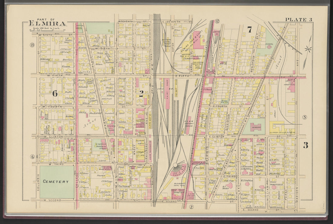 Image 5 of Atlas of the City of Elmira, New York from Atlas of the City of Elmira, New York : from Official Records, Private Plans and Surveys, Under the Direction and Personal Supervision of 1896 by Relic Map Company